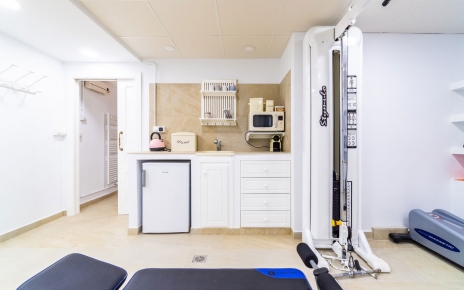 La cocina del gimnasio es muy útil